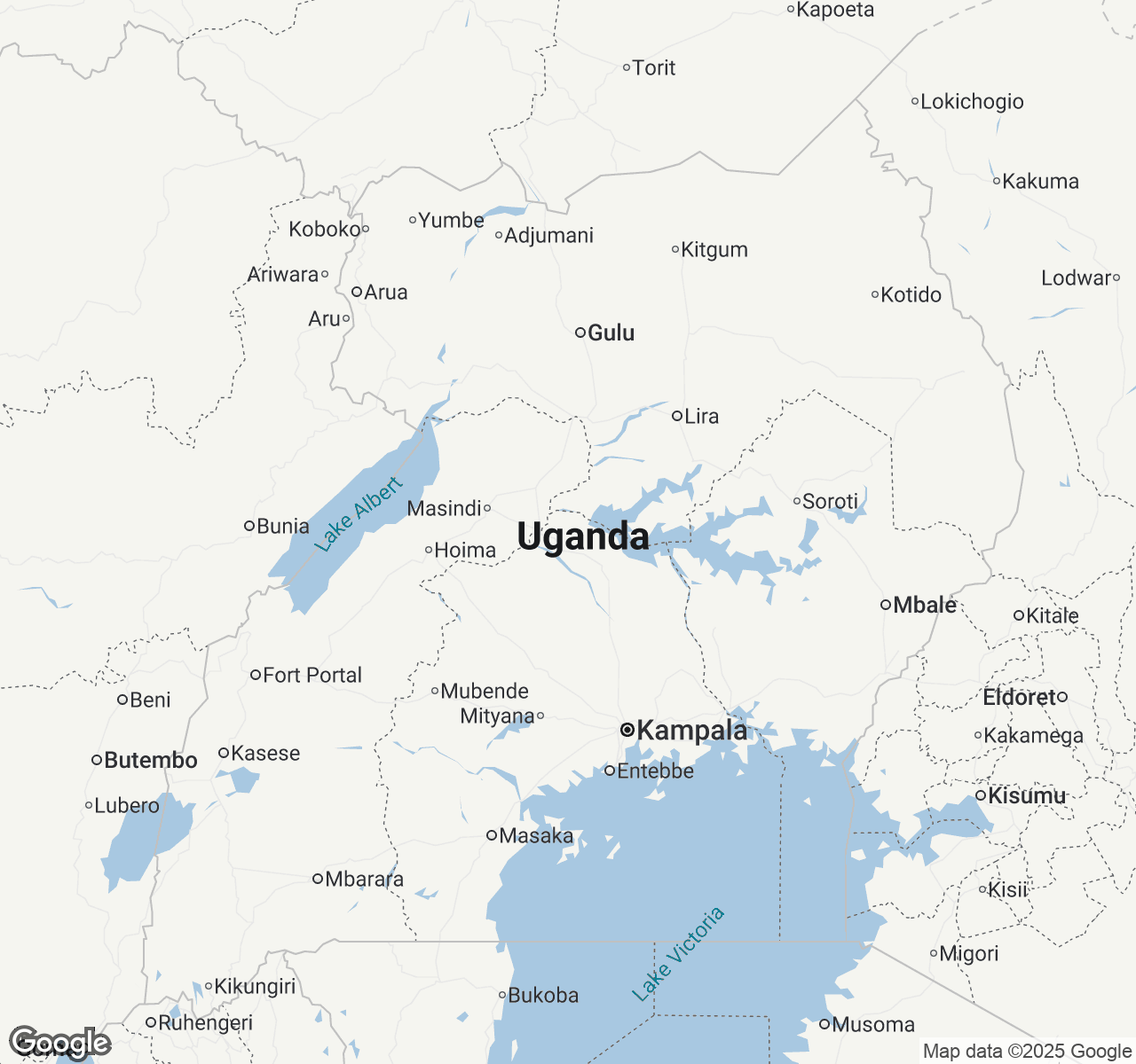 Map of Uganda
